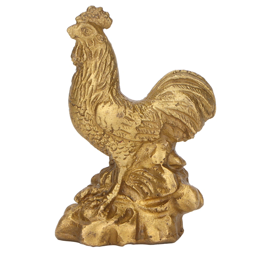 Rooster Statue Brass Chinese Home Handicraft Ornaments Rooster Sculpture Figurine