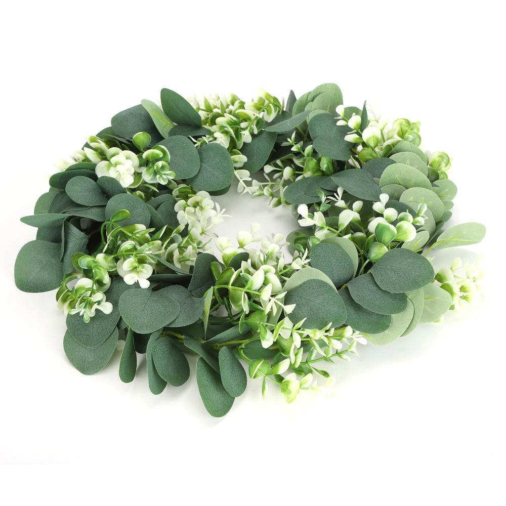 Home Hanging Artificial Plants Wreath Green Leaf Wreath Decoration for Wall/Window