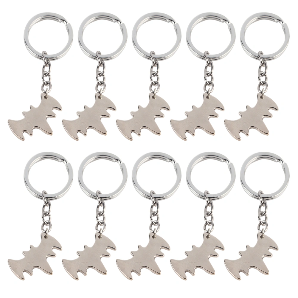 10Pcs Bat Keychain My Dad My Superhero Alloy Key Ring Pendant Gift for Father Children