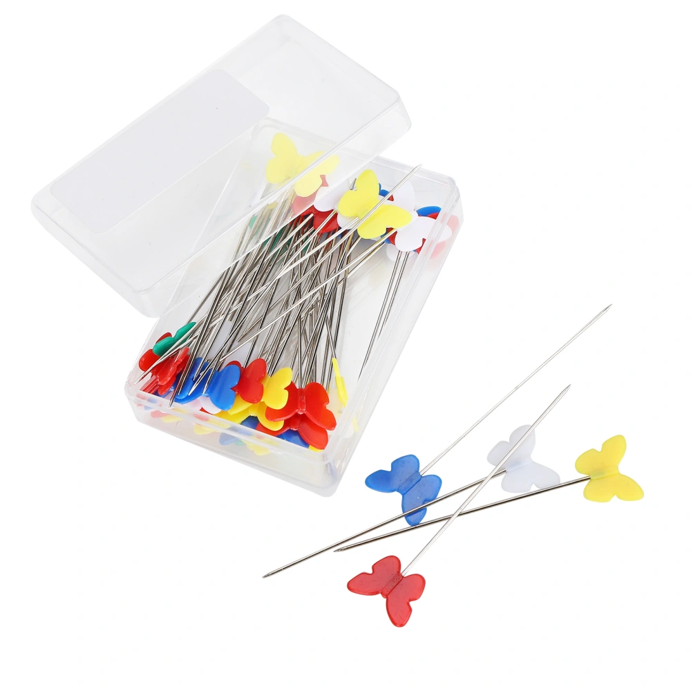 50Pcs Sewing Straight Pins Colorful Patchworks Quilting Pins Tool for DIY CraftingFor Butterfly