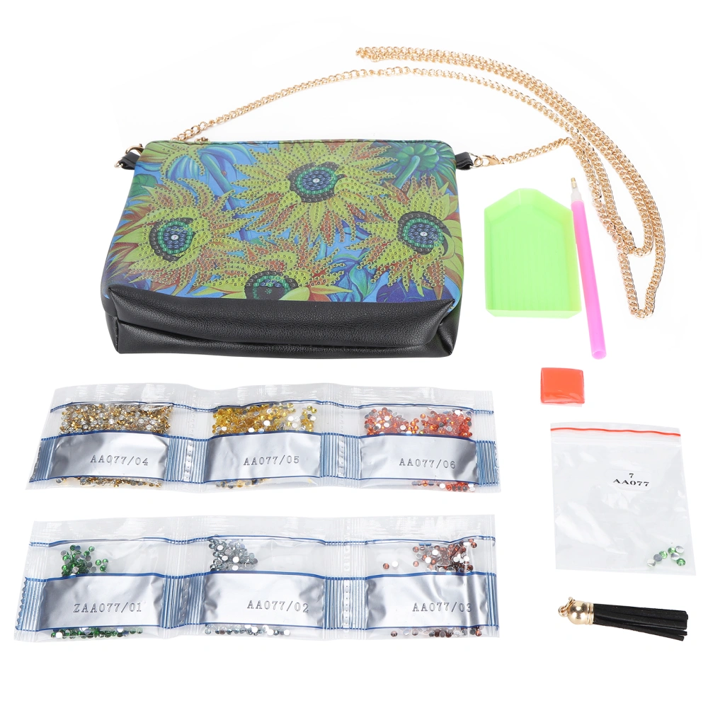 DIY Women Bag 5D Diamond Painting CrossBody Purse HandMade Sunflower Pattern Wallet Gift