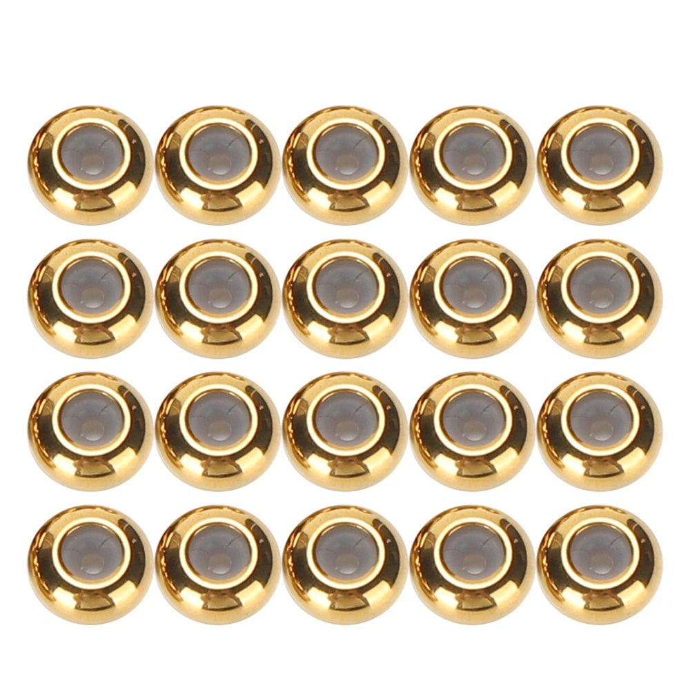 20Pcs Stainless Steel Spacer Beads Seamless DIY Jewelry Making Accessories Gold 7x3.5x1.2mm