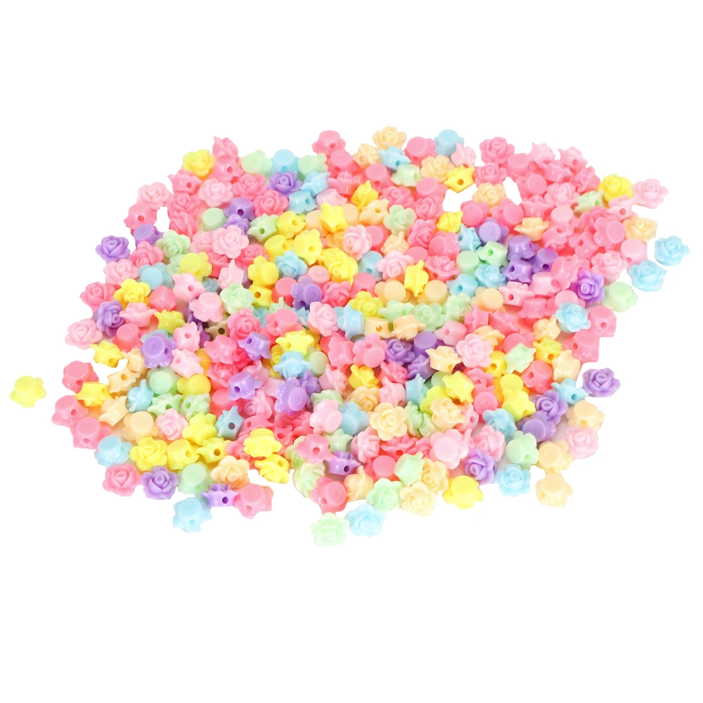 300Pcs Flower Beads Plastic Children DIY Jewelry Accessories Craft Making Material Supplies