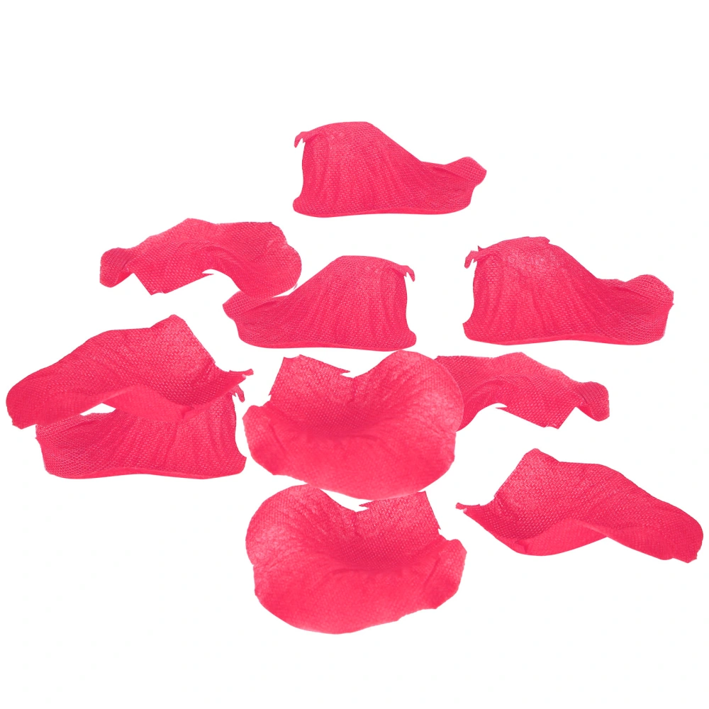 8Bag 120Pcs/Bag Artificial Petals NonWoven Fake Petals Family Wedding Party Decorations(Rose Red )