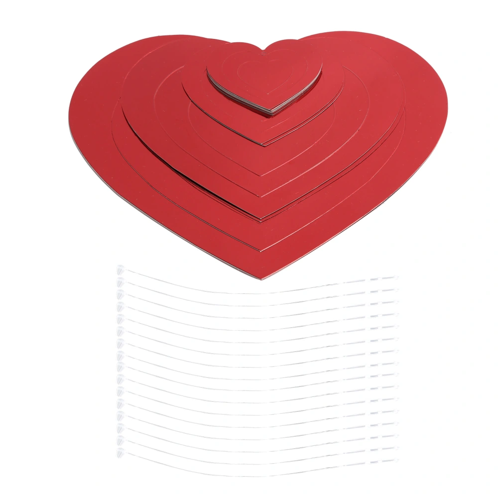 3D Red Love Shape Hanging Ornaments Decorative Card for Wedding Birthday Holiday