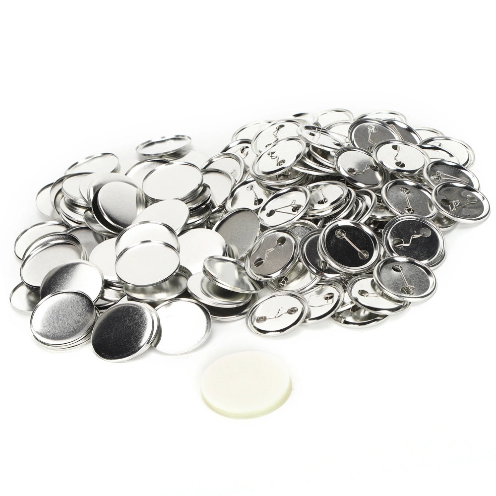 100pcs Blank Pin Button 44mm/1.7in Round Safety Badge Emblem Medal Parts Supplies for DIY Handicraft Gifts Souvenirs