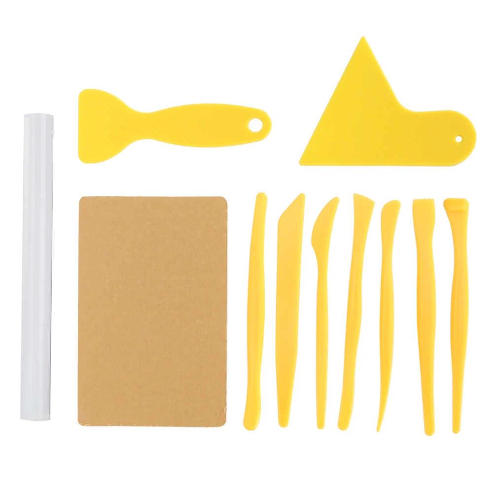 11Pcs Clay Tools Acrylic Mud Stick Rubbing Clay Board Carving Scraper Craft Tools for Children