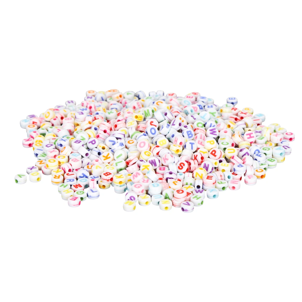 1200pcs English Letter Beads DIY Colorful Beads Accessory for Bracelet Jewelry Making