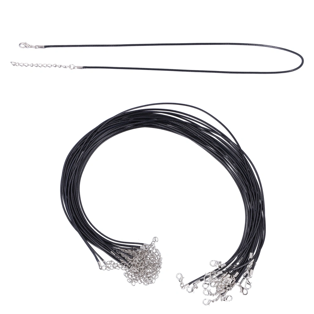 20Pcs Waxed Necklace Cords Hanging String for Pendants with Clasp DIY Jewelry Making Materials