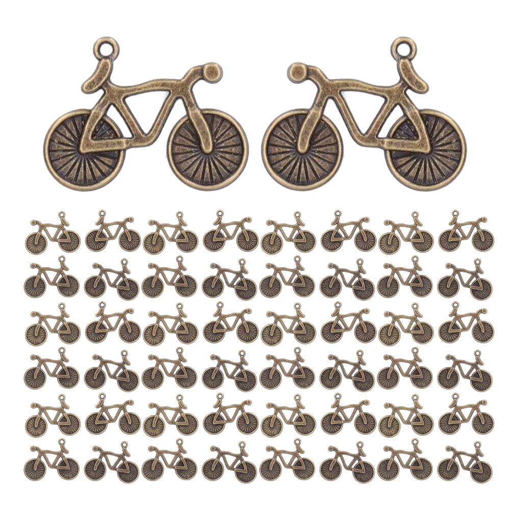 50Pcs Bicycle Pendants Key Ring DIY Jewelry Accessories HandMade Bracelet Necklace Decorations