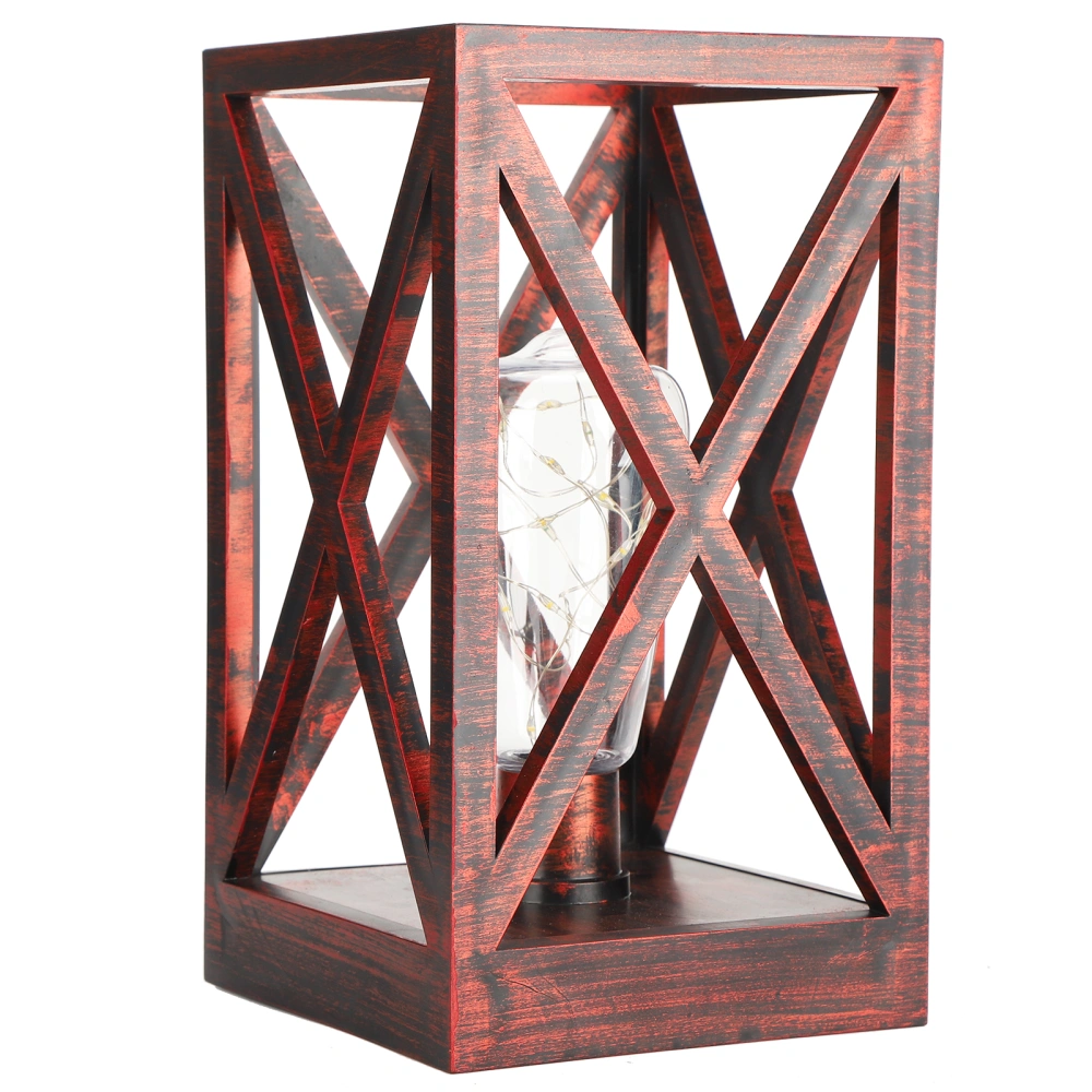 Vintage Wind Lanterns Desktop Ornaments Wooden Plastic Craft Gift Home Decoration