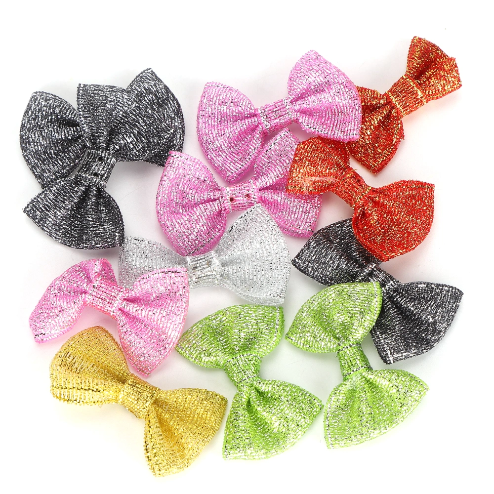 120Pcs Bow Hair Accessories 7 Colors Cute Butterfly Crocodile Ponytail Holder for Girls