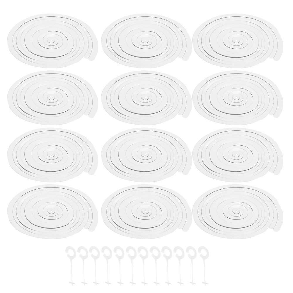 12Pcs Hanging Swirls Aluminum Foil Ceiling Decorations for Birthday Graduation Wedding PartySilver