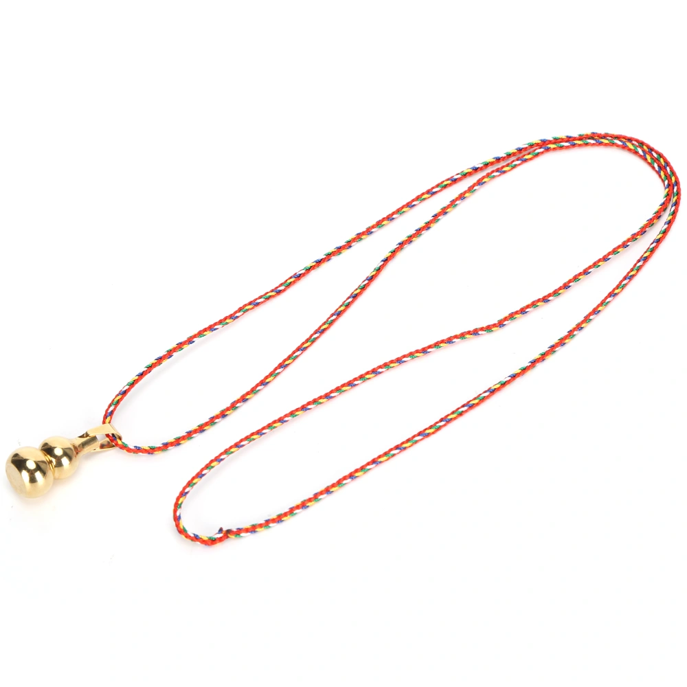 Gourd Pendant Necklace Ti Steel Non Fading Chinese Style Colorful Rope Neck Accessories