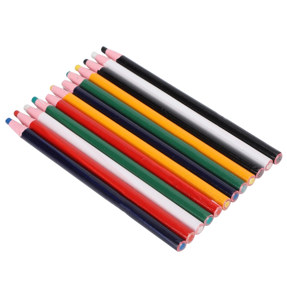 12Pcs Clothing Marking Crayons Peel Off Colorful Fabric Drawing Marking Wax Pencils