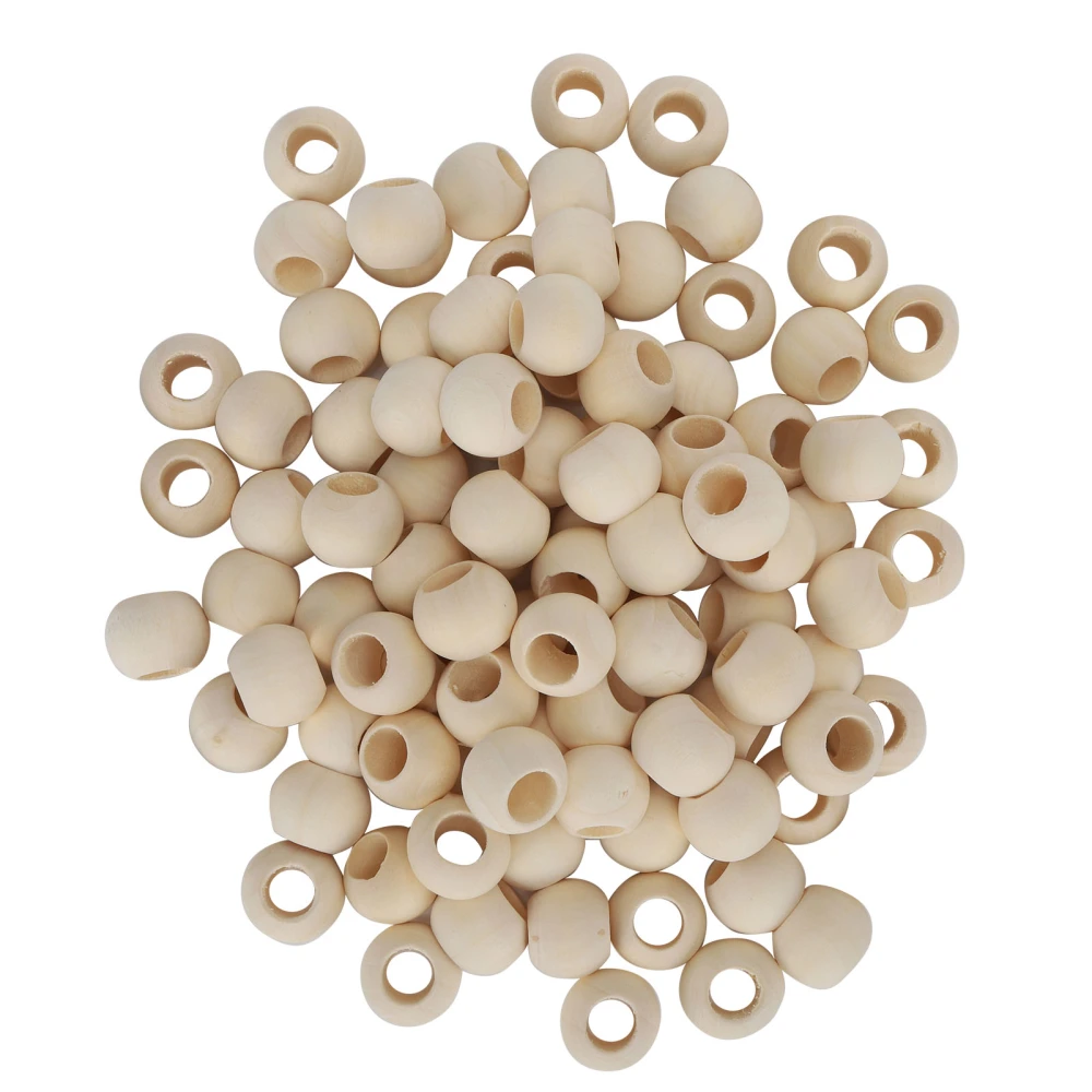 100Pcs Wooden Beads Round Hole Necklace Ball Spacer Decoration DIY Jewelry Accessories 20mm