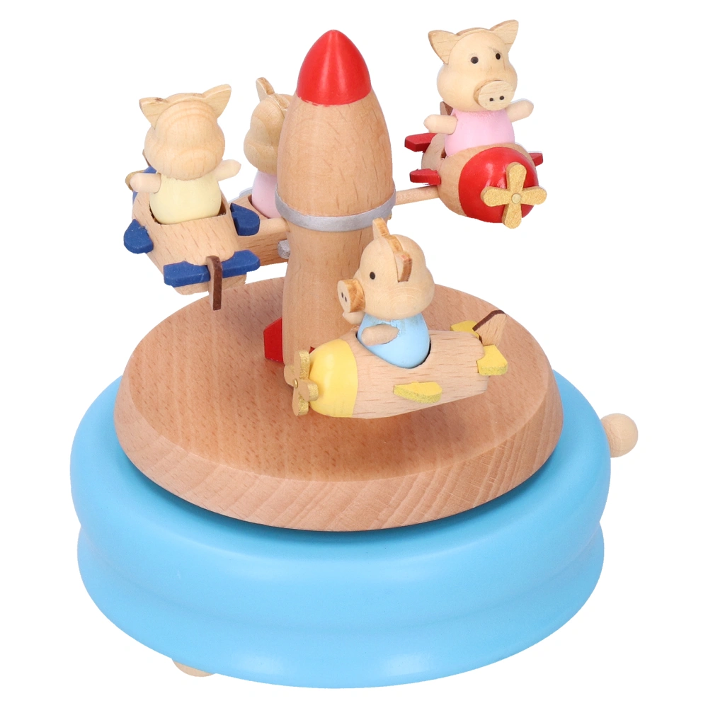 Music Box Wooden Rotating Creative Decoration Toys Birthday Gift Craft Castle in the Sky