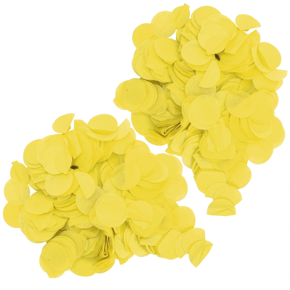 2Bag Round Paper Confetti 2.5cm Birthday Party Festival Wedding Decoration SuppliesYellow