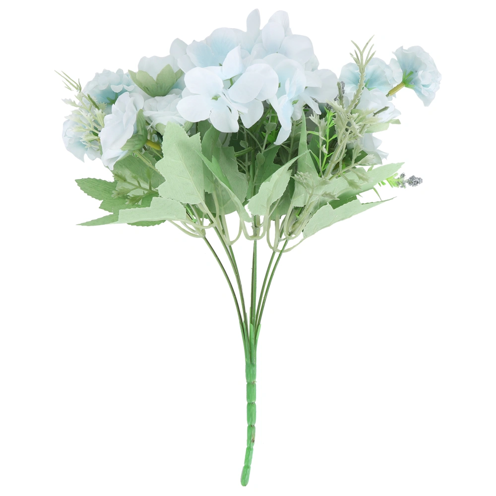 Artificial Flower Bouquet Home Office Hotel Banquet Decoration Gift Craft OrnamentLight Blue