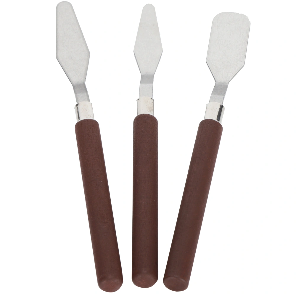 3pcs Palette Knife Stainless Steel Spatula Painting Tool for Oil Painting Clay Sculpture