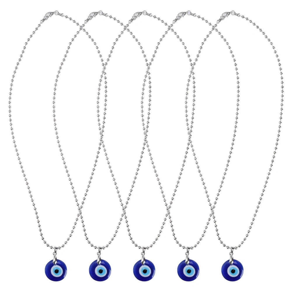 5Ps Turkish Blue Eye Necklace Protection Lucky Jewelry Accessories Gifts Crafts 2.5x2.5cm