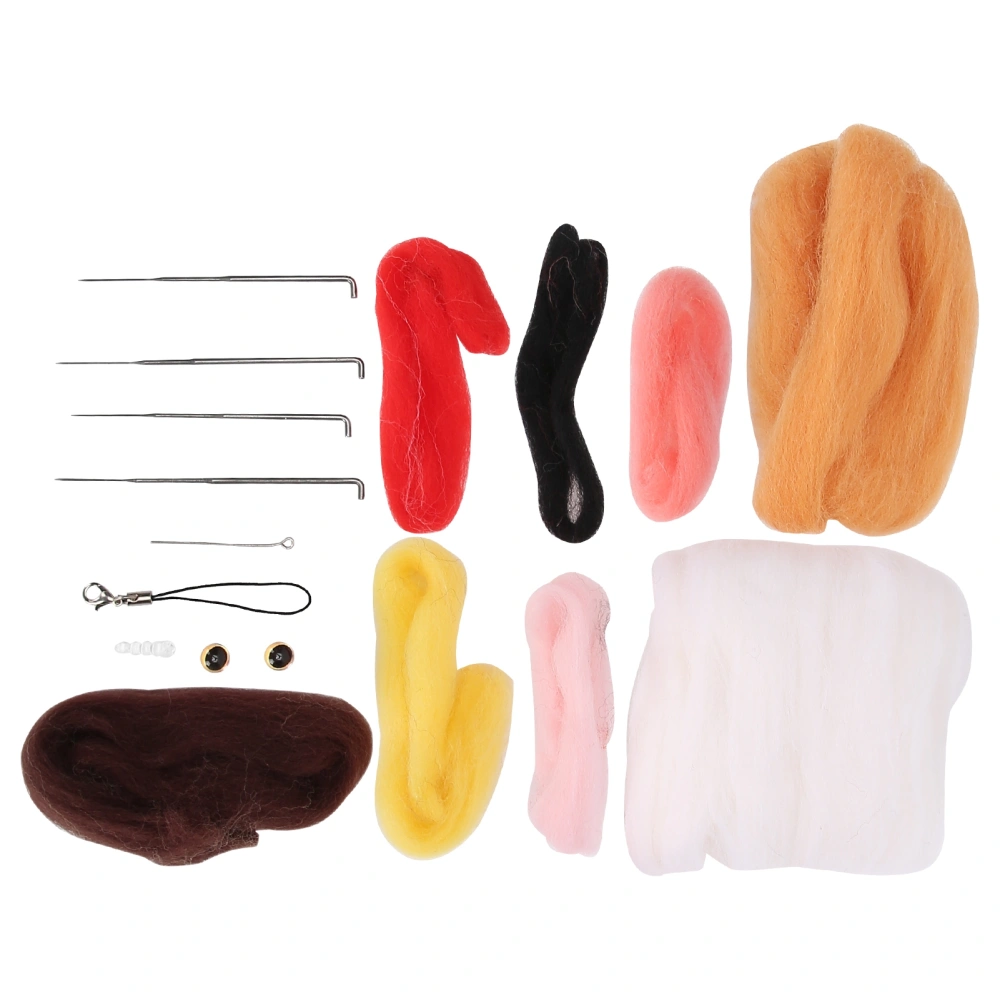 Animal Felt Kit Cat Doll DIY Home Decoration Poke Fun Needle Felting Sewing Making Supplies