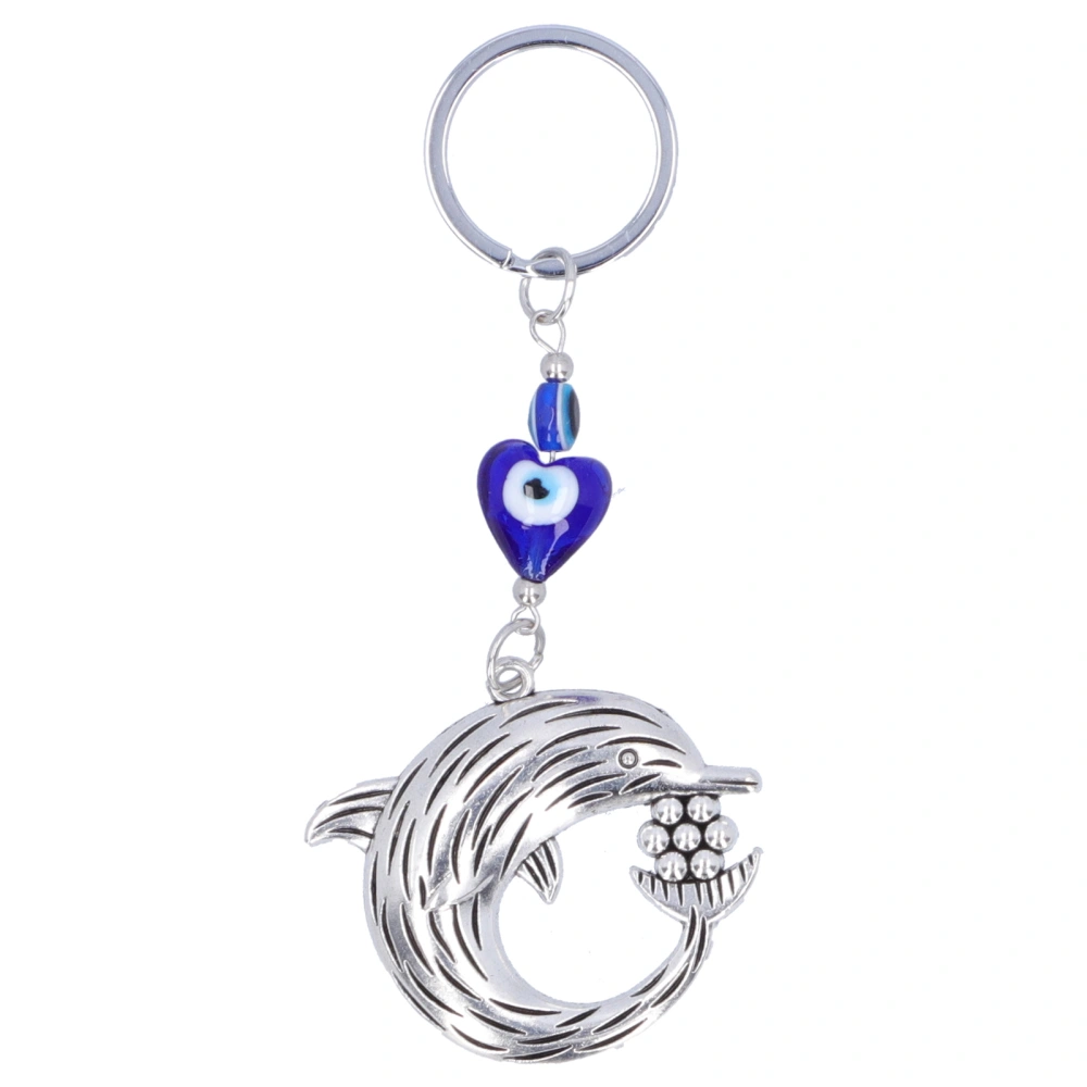 Lucky Eye Keychain Blue Lucky Dolphin Pendant Keyring Personalized Holiday Gift Craft