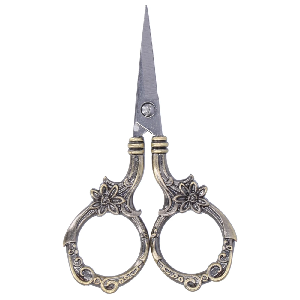 Vintage Flower Scissors DIY European Style Needlework Embroidery Retro Craft CollectionBronze