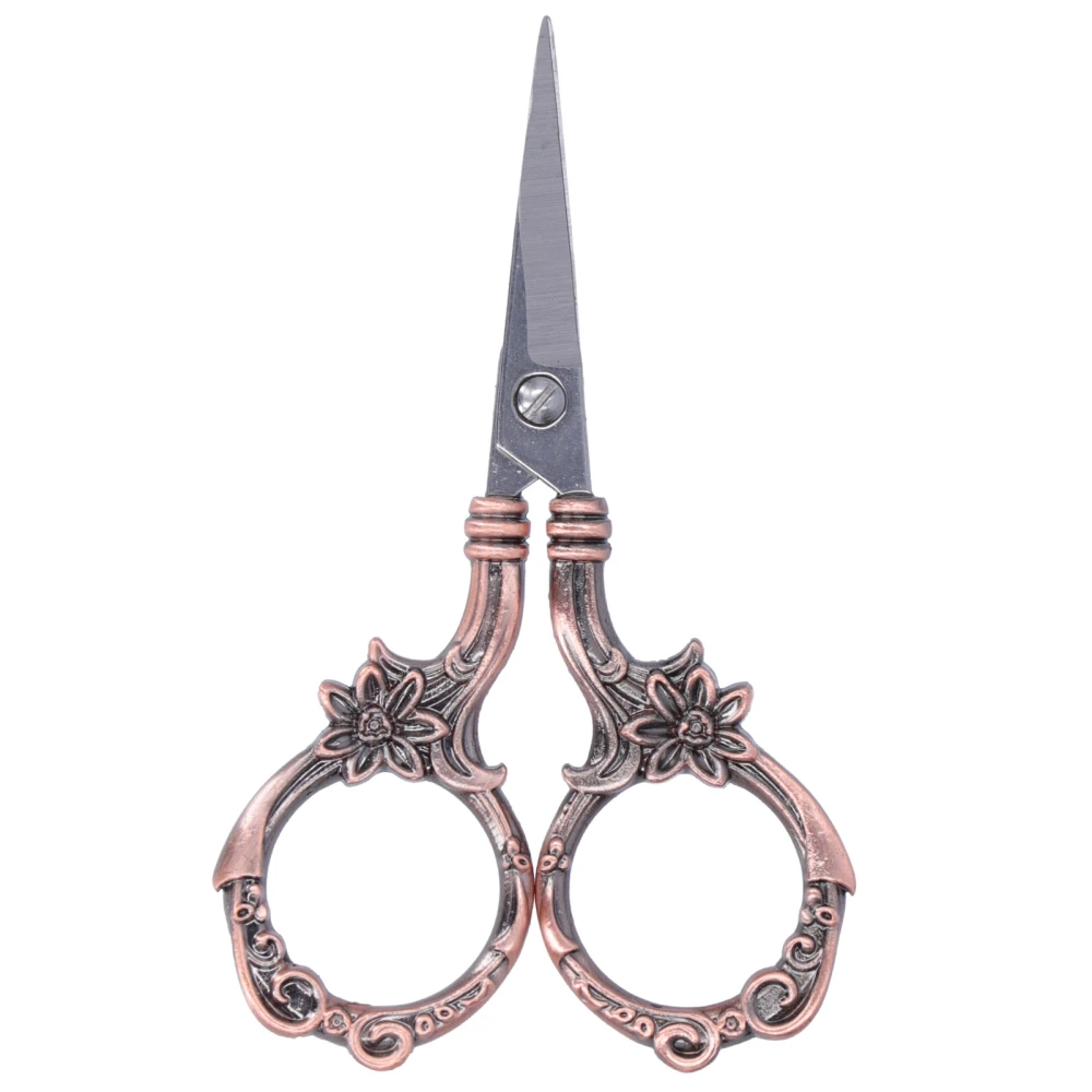 Vintage Flower Scissors DIY European Style Needlework Embroidery Retro Craft CollectionCopper