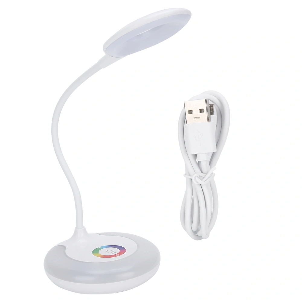 LED Table Lamp Touch Dimming Desk Light Eye Protection Colorful Touch Dimming Office Supplies(Plugin )