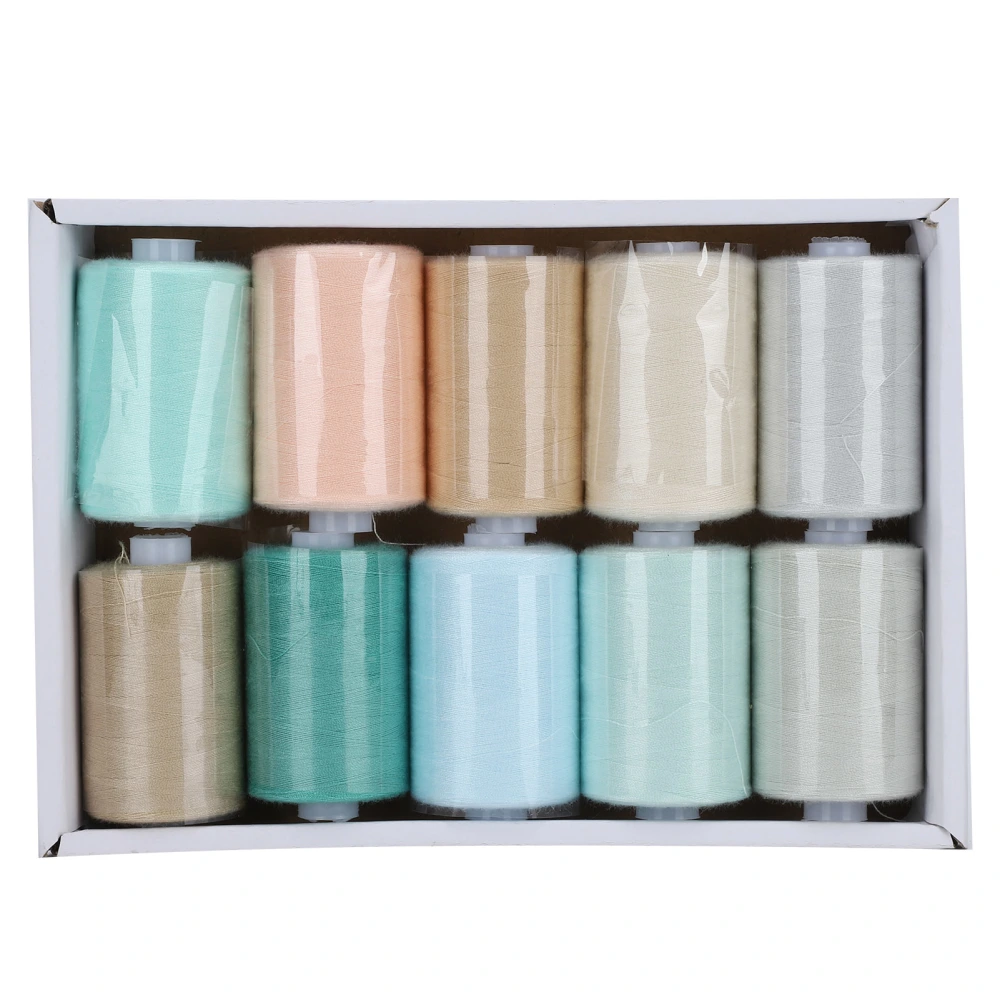 10 Rolls Sewing Thread Set Household Color Pagoda Threads HandMade Accessories 402(Cool Color Combination )