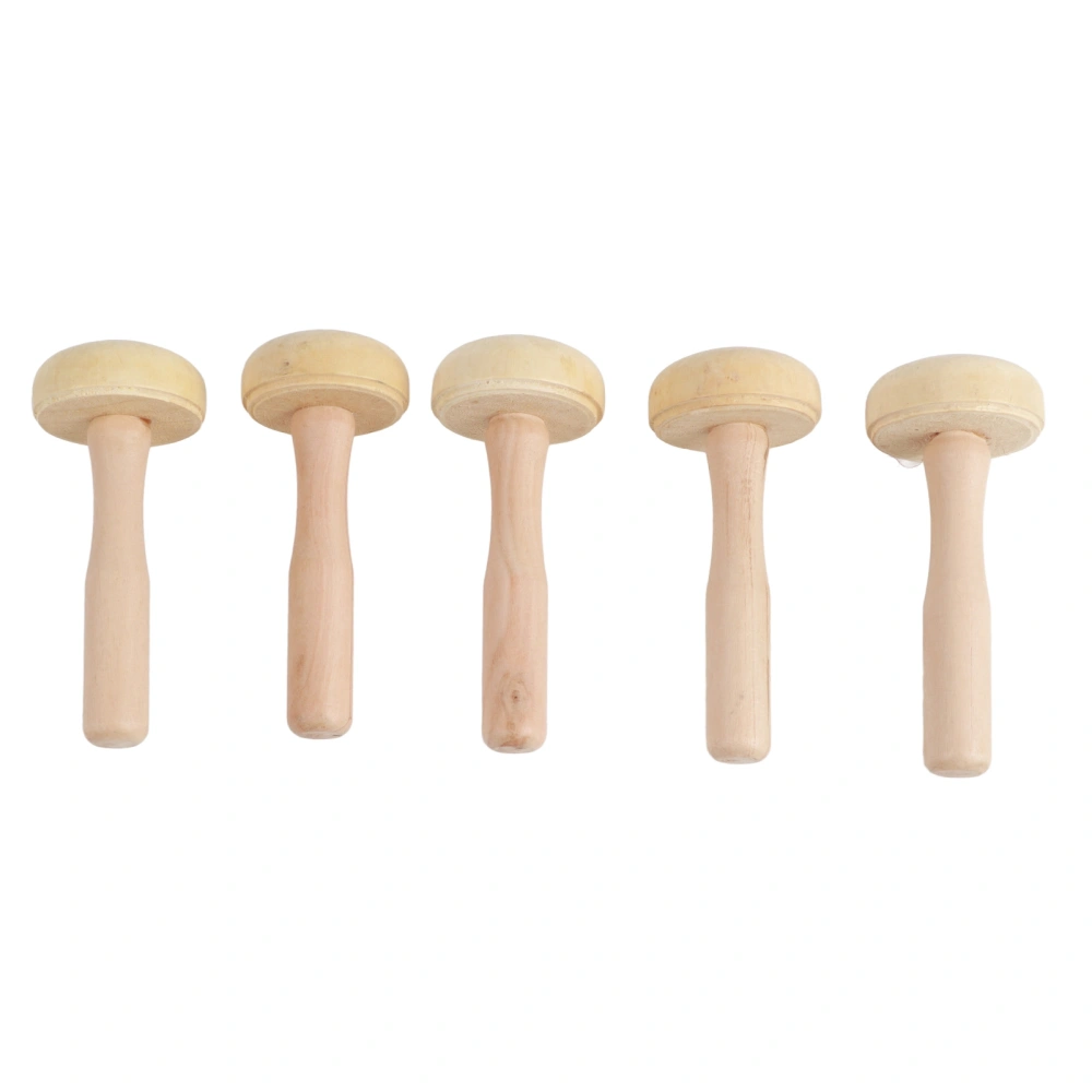 5Pcs Printmaking Rubbing Wood Mushroom DIY Wood Printing Paper Roller Tools Art Supplies