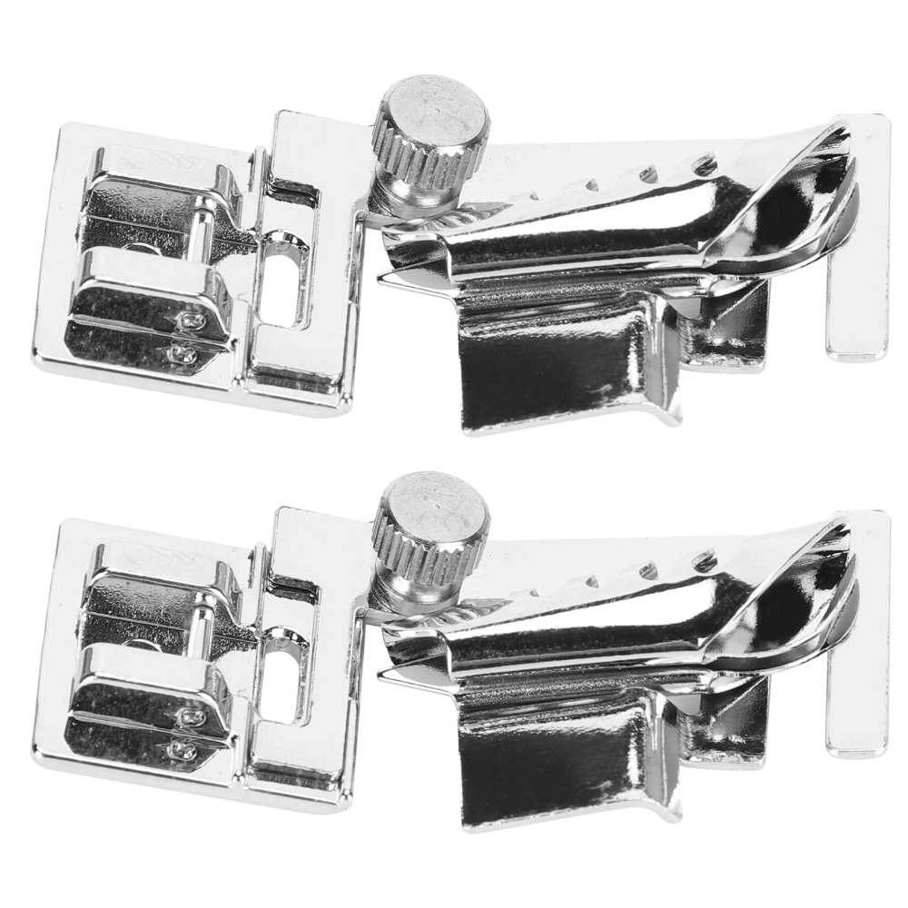 2Pcs Sewing Machine Presser Foot Home Wrap Fabric Rolled Hem Accessories CY-9907