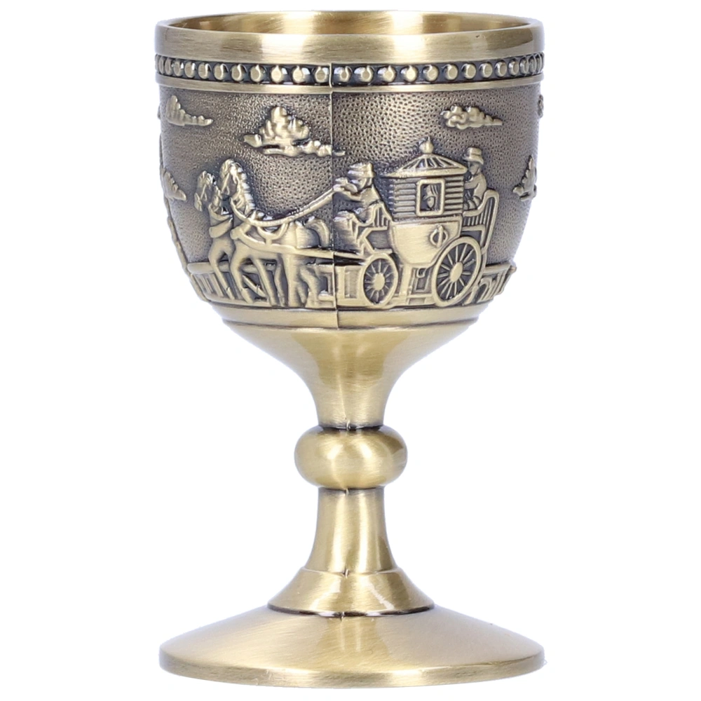 Small Wine Cup Zinc Alloy Retro Handmade White Wine Goblet Vintage Home Ornament