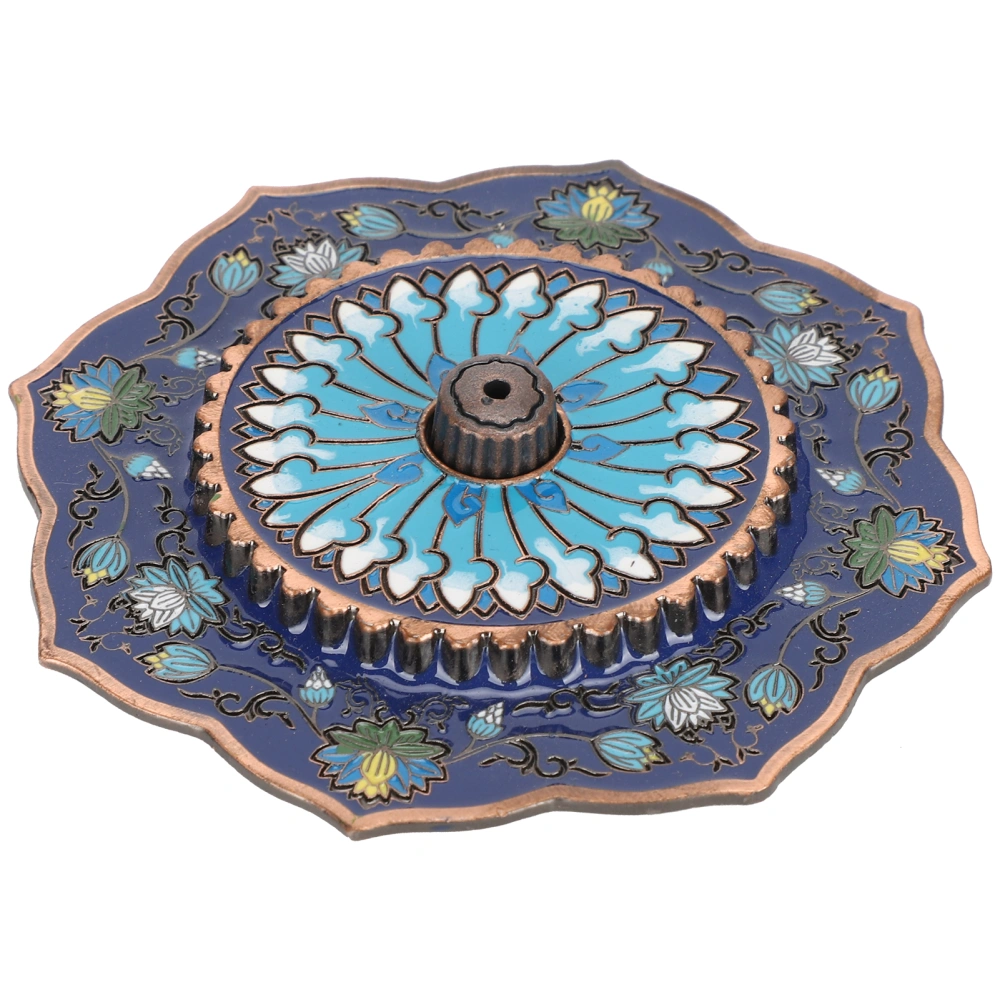 Distinctive Incense Holder Alloy Plate Catch Ashes for Meditation Yoga Home Crafts Decoration