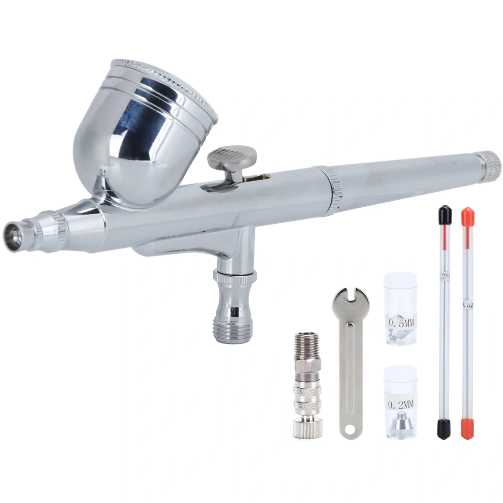 Painting Airbrush Air Brush Tool Gravity Feed Spray Gun Multifunctional W/2 Nozzle 3 Needle