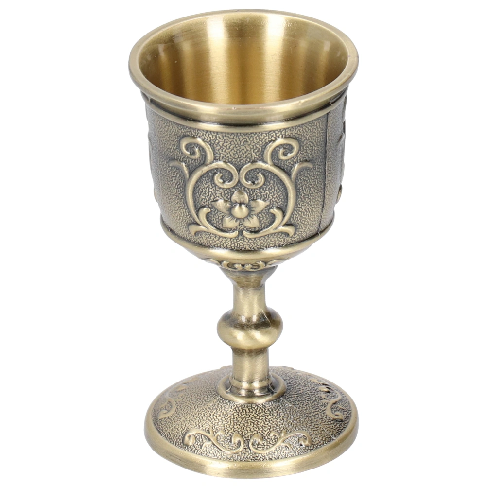 Bronze Wine Cup Vintage Goblet Embossed European Royal Chalice Whiskey Drink Party SuppliesS