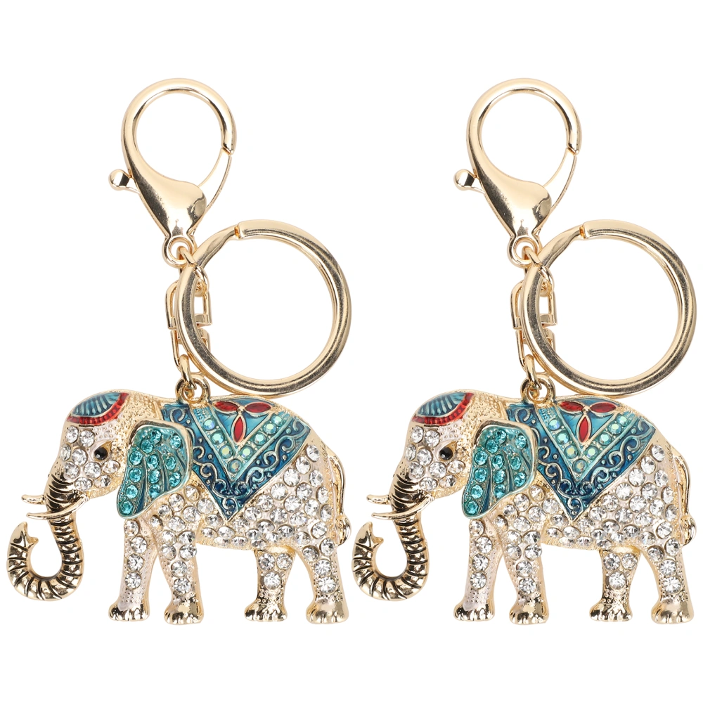 2pcs Animal Pattern Alloy Key Chain Cute Stylish Keychain Girls Bag Decoration Gift Toy