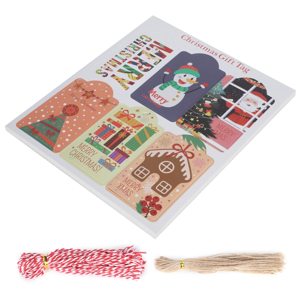 96Pcs Christmas Tags with Hemp Rope for DIY Party Decoration Gift Label Card for Friends