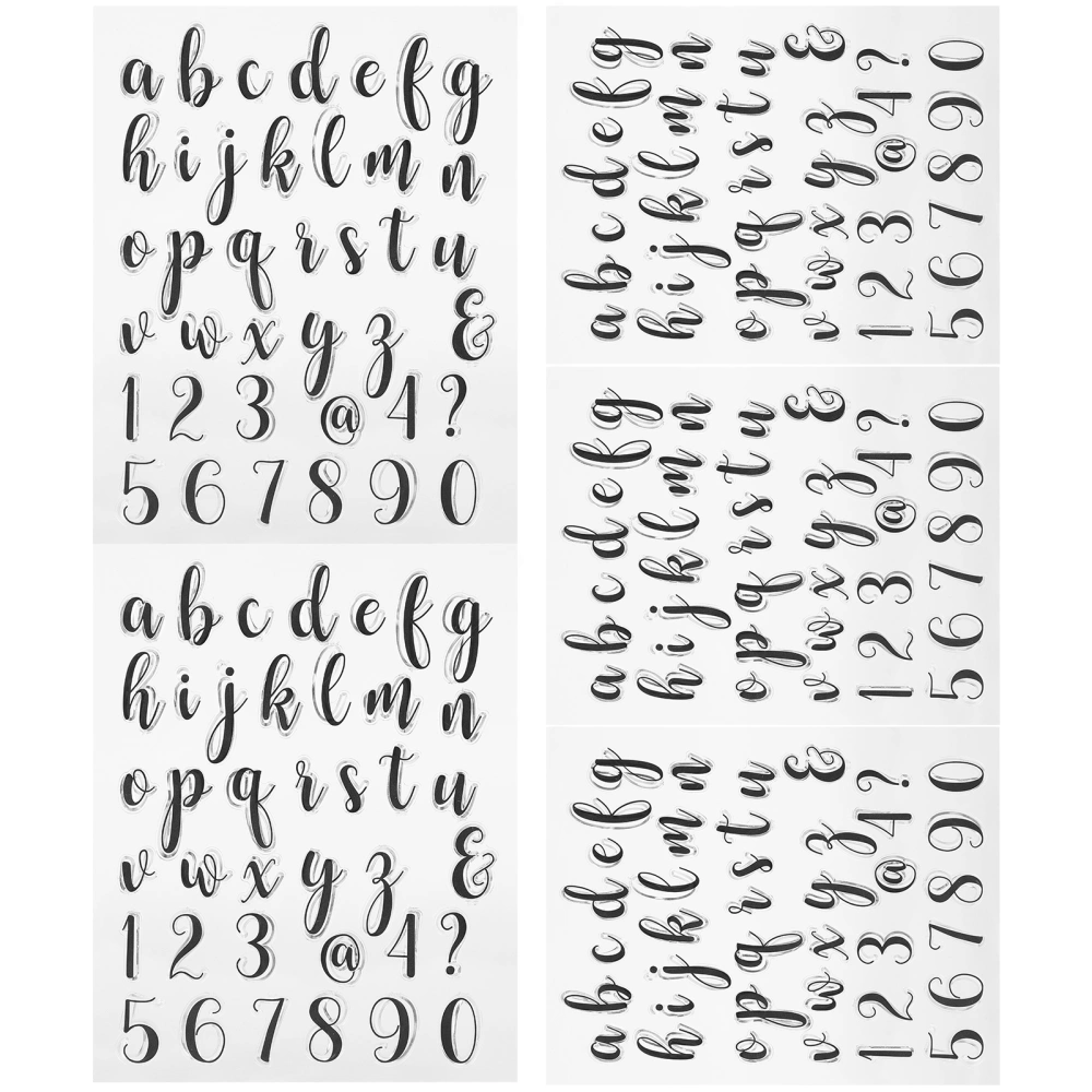 5Pcs Transparent Stamp DIY Journal Scrapbooking 39 Character Lower Case Alphabet Rubber T1768