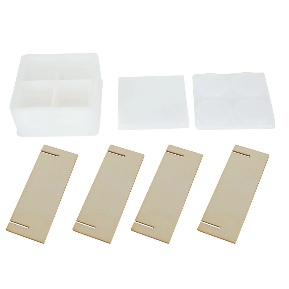 Square Mold DIY Crystal Epoxy Mould Silicone Parts Mirror Surface Storage Box Ornaments