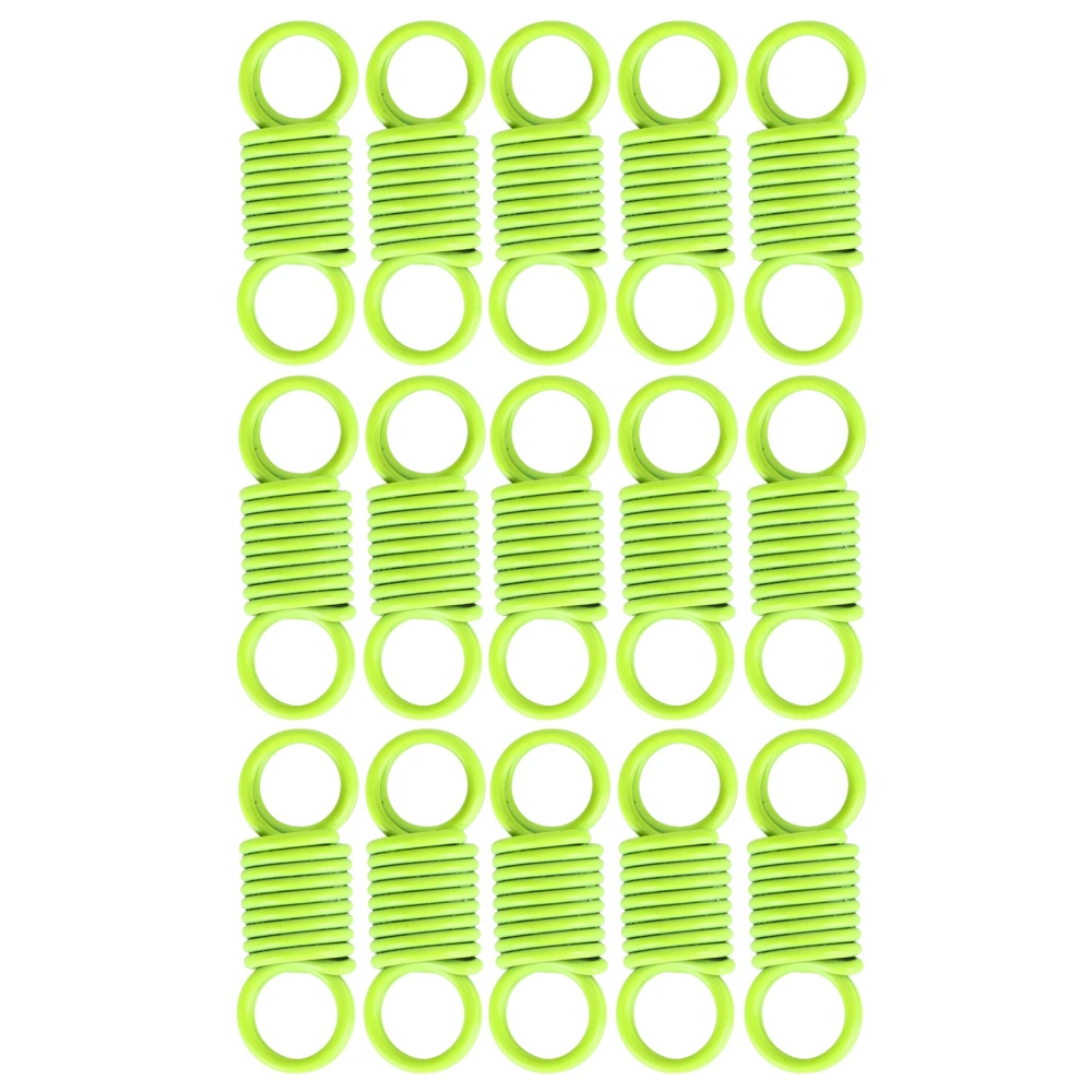 15Pcs Extension Spring Colorful Compression Small Tension Springs for Bag Strap AdapterFluorescent Green