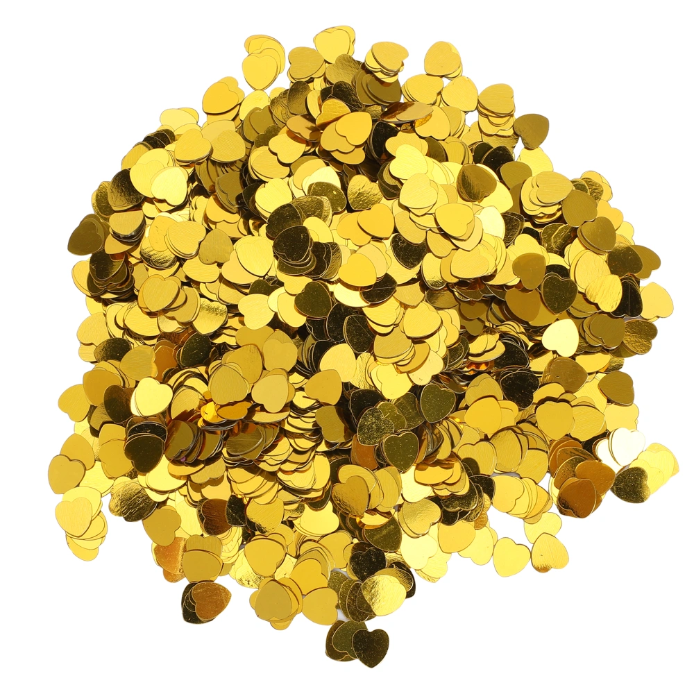 3000Pcs HeartShaped Confetti Valentine's Day Wedding Sequins Sprinkle Part Decoration Supplies(Gold )