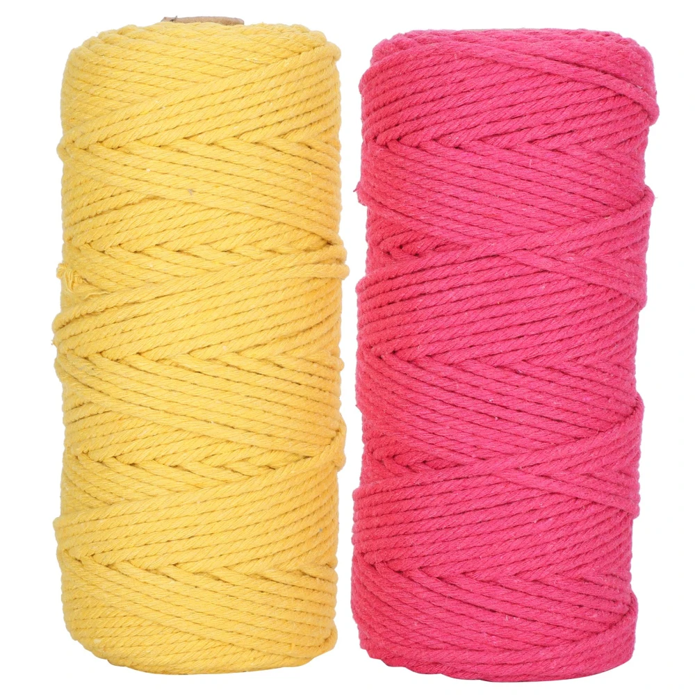 Natural Cotton Rope Macrame Cord Single Strand Knitting Yarn Handicrafts DIY 3mm 100meter