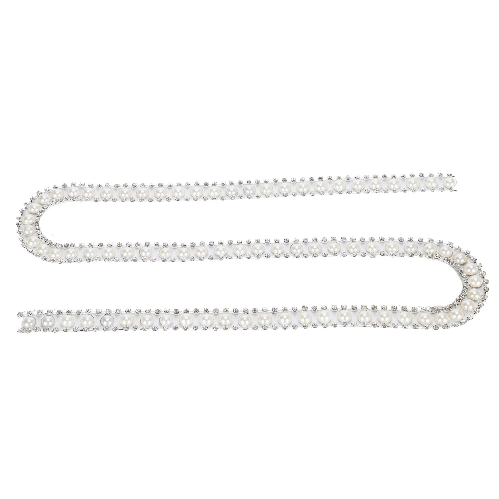 Rhinestones Chain Welded Double Row for DIY Clothing Decoration Accessories 1 Yard