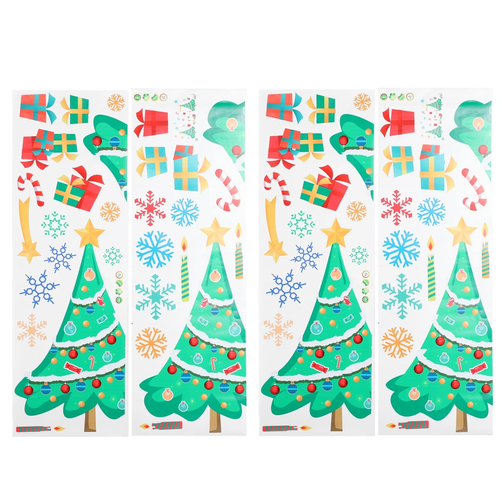 2 Roll Christmas Window Clings Xmas Party Background Decorations Removable Wall Stickers