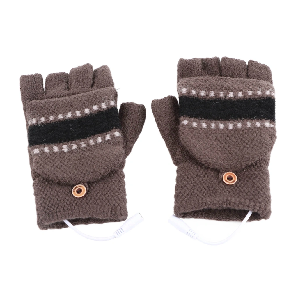 Rechargeable Heated Gloves USB Warm Laptop Glove Full Half Finger Mitten for Men