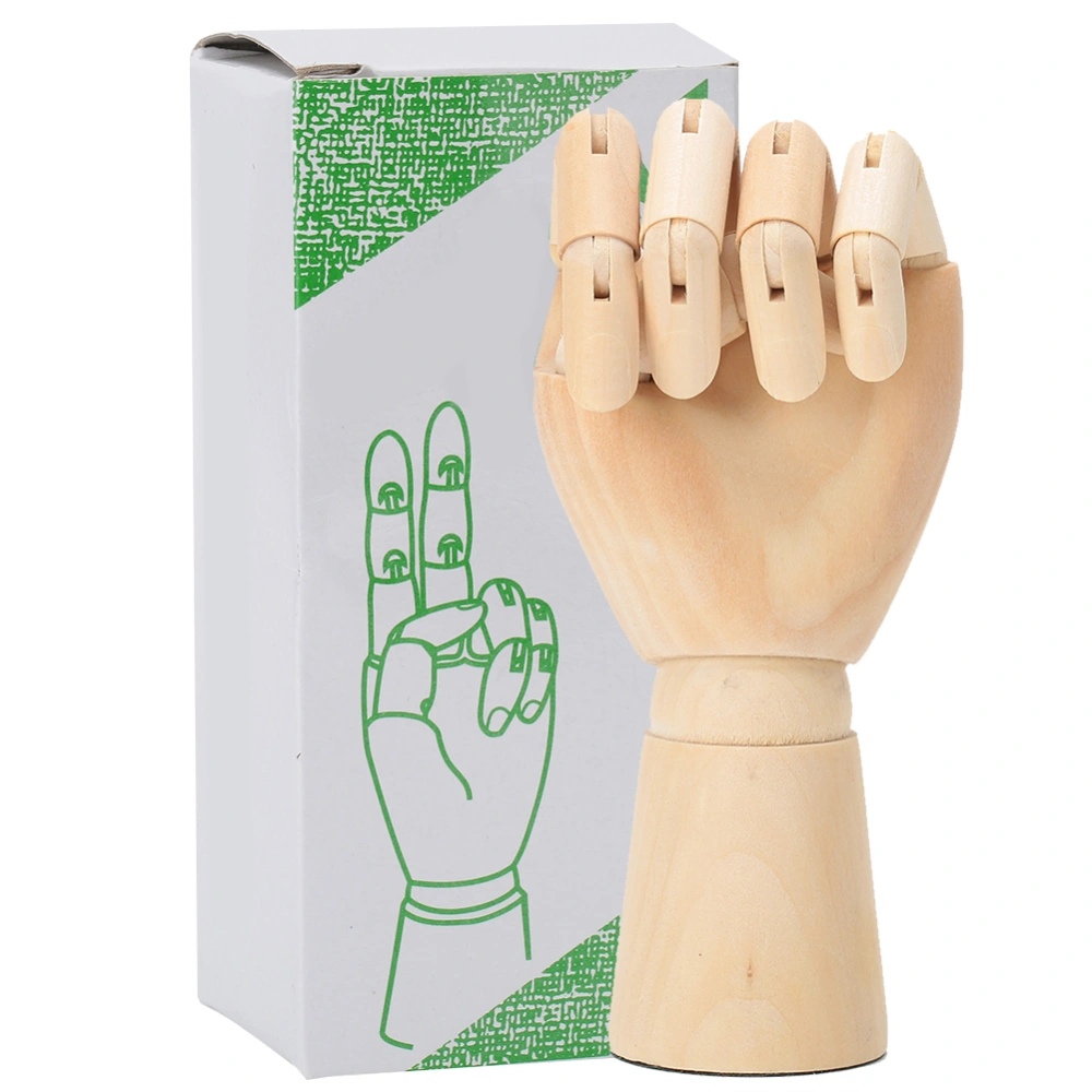 Wooden Hand Model Flexible Artists Hand Figure Sketching Model Solid Wood Decoration