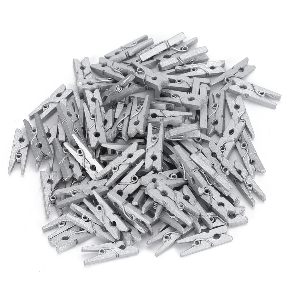 300pcs Mini Wooden Decoration Clips Pegs Clothespin for Photo Paper Scrapbooking Home Office