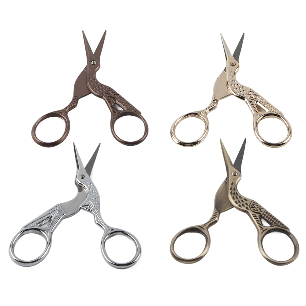 4Pcs Crane Scissors Retro DIY Cloth Yarn Cutting Embroidery Sewing Accessories 3.5 inch